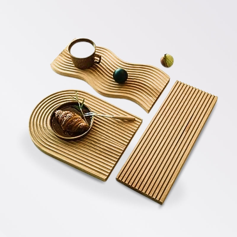 Wooden Tray Water Ripple Chopping Block - beunik