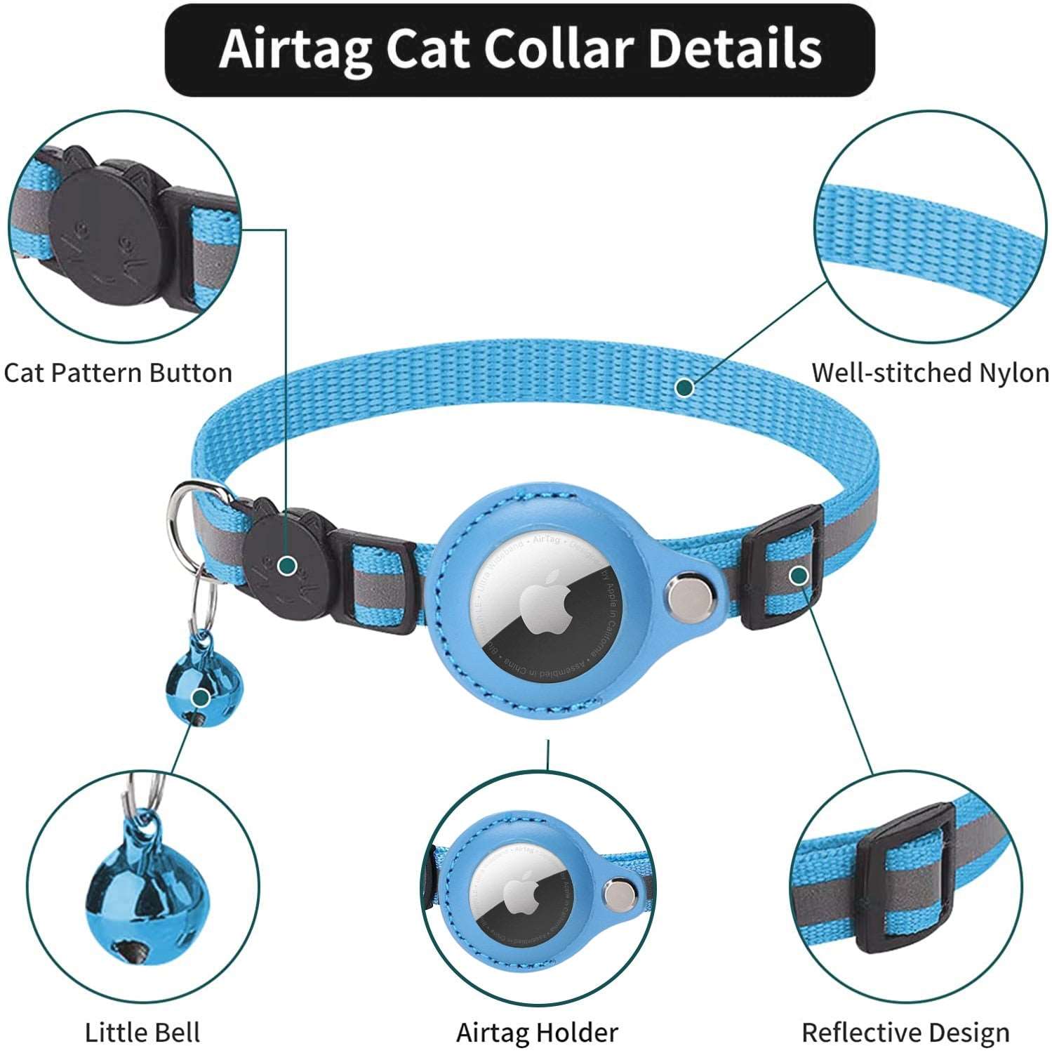 Apple Airtag tracker pet locator collar - beunik