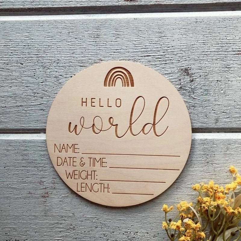 Baby Engraved Wooden Milestone Card - beunik