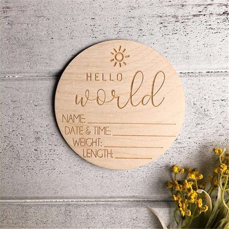 Baby Engraved Wooden Milestone Card - beunik