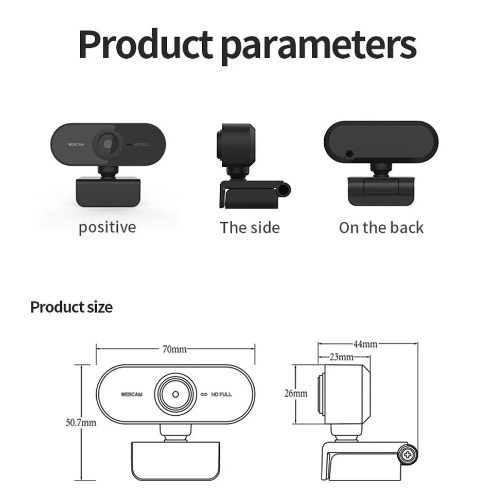 1080P USB Mini Webcam with microphone - beunik