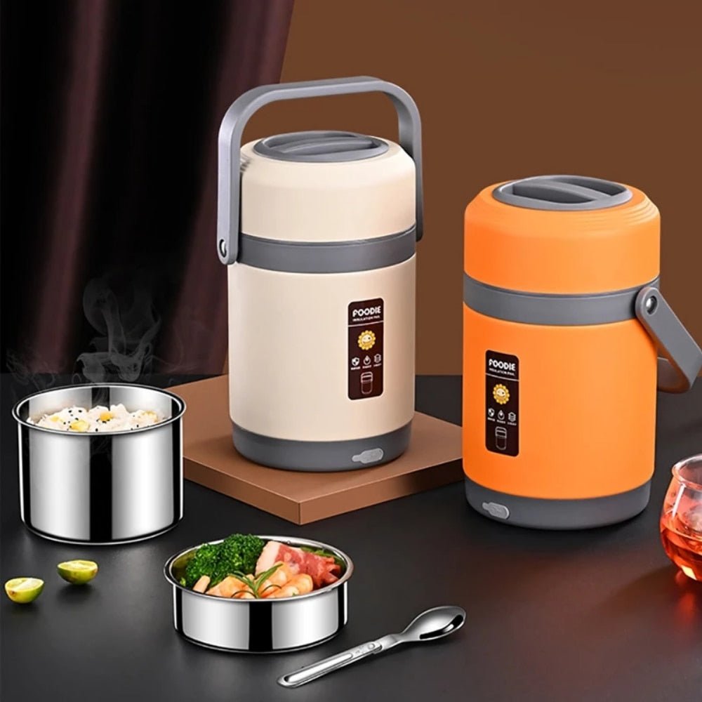 2 Liter USB Electric Heated Lunch Box Stainless Steel - beunik