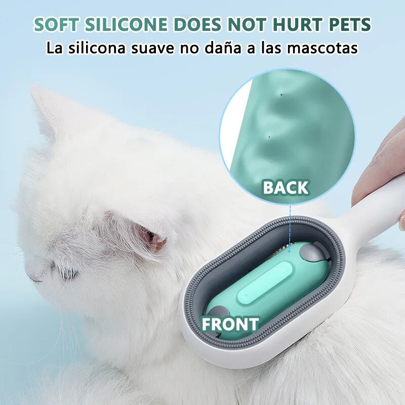 3-in-1 pet Brush Silicone Long Hair Remover Brush for Dogs and Cats - beunik