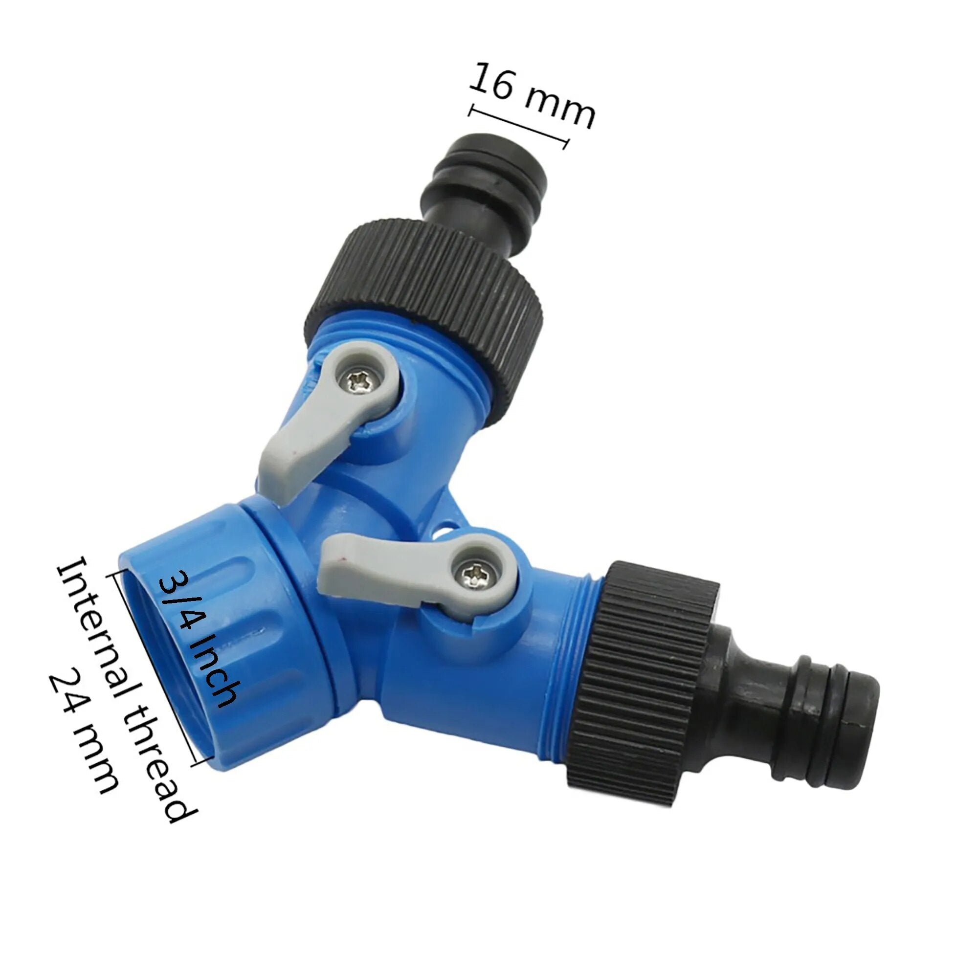 3/4'' Female Thread Shunt Valve Y-Shaped Quick Connector Garden Irrigation System Water Splitter - beunik