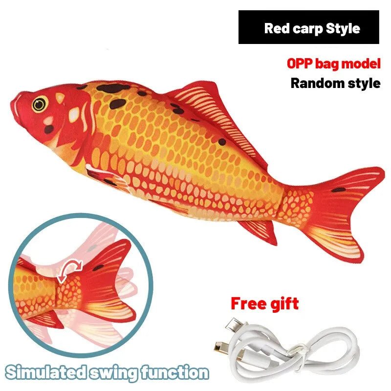 3D Cat Fish Soft Plush Toy USB Chargable - beunik