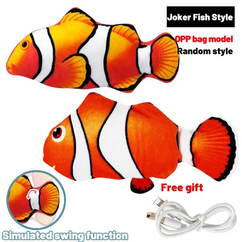 3D Cat Fish Soft Plush Toy USB Chargable - beunik