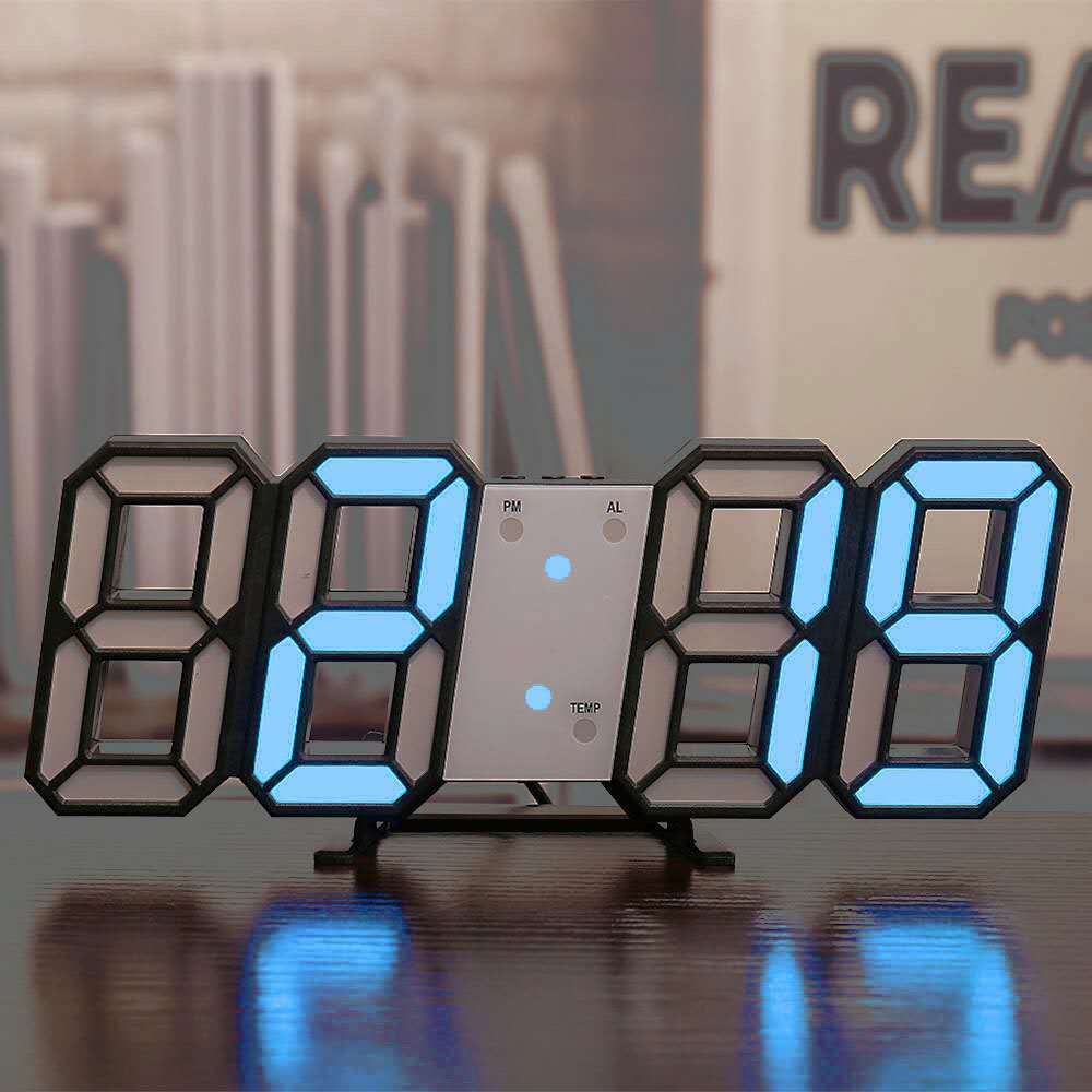 3D LED Digital Clock Wall - beunik