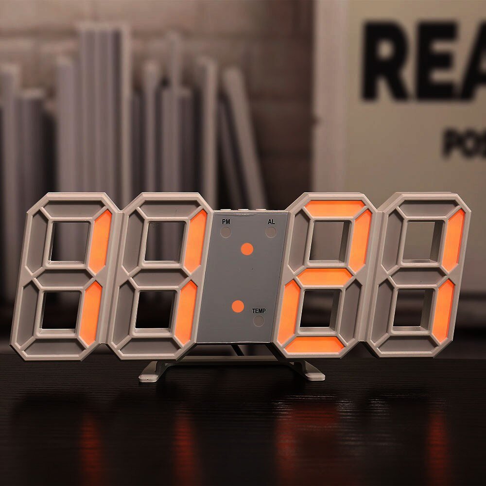 3D LED Digital Clock Wall - beunik