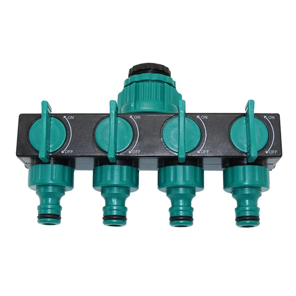 4-Way Water Irrigation Splitters 1" to 3/4" to 1/2" Thread - beunik