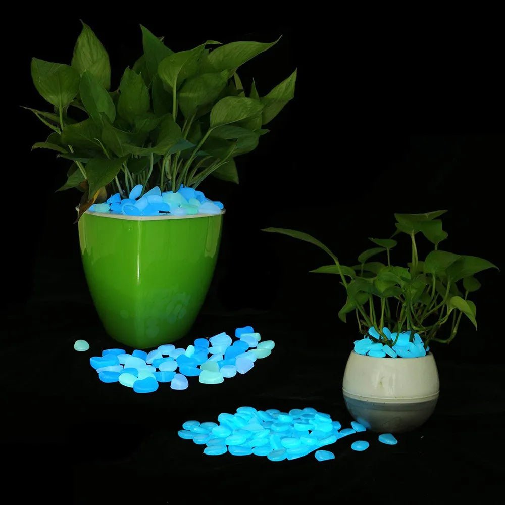 500Pcs Glow In The Dark Garden Luminous Pebbles - beunik