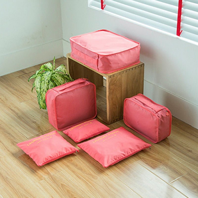 6/7pcs Colour Travel Storage Bag Set - beunik