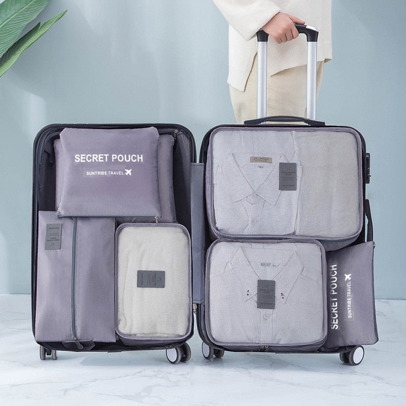 6/7pcs Colour Travel Storage Bag Set - beunik