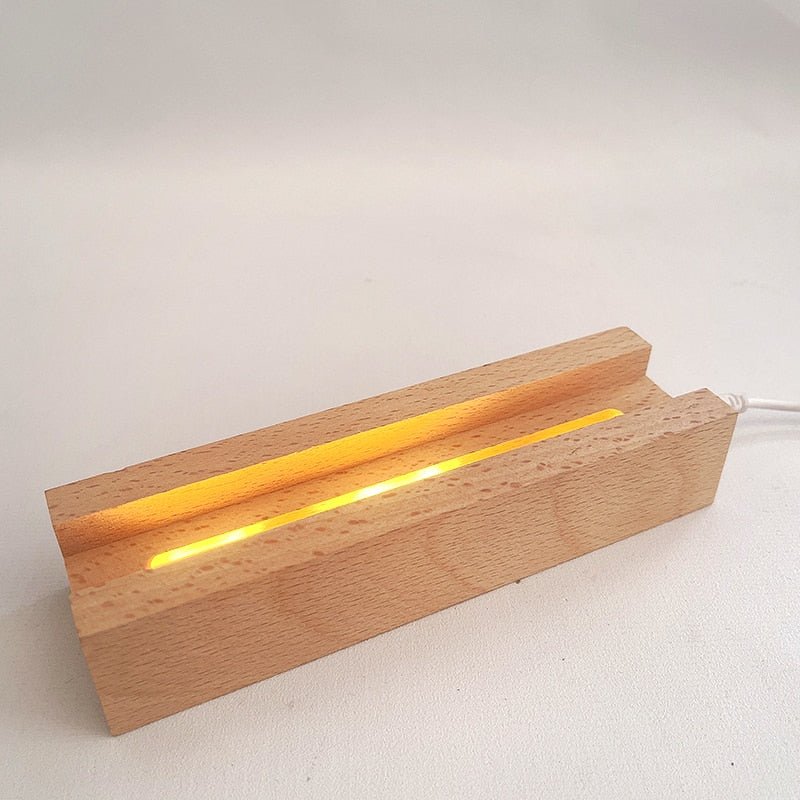 Acrylic Periodic Table with Wooden Light Base - beunik