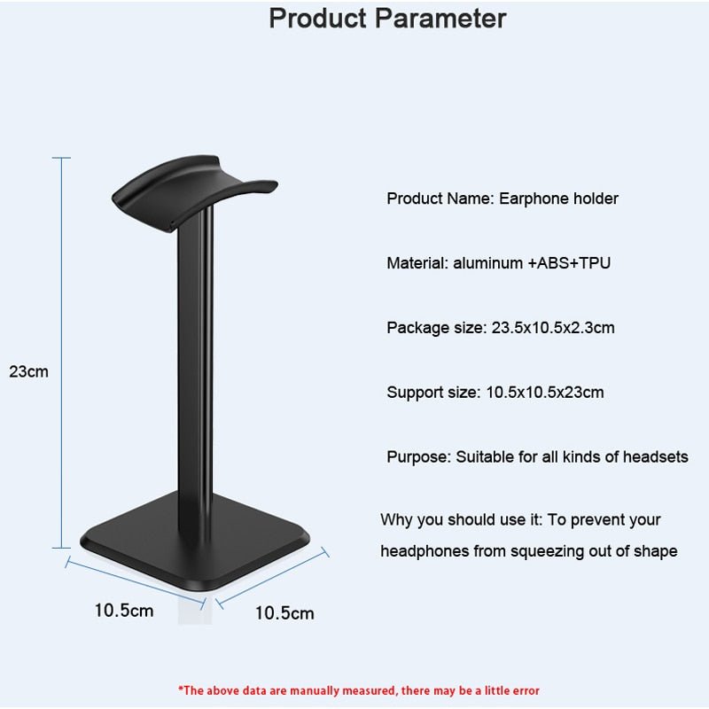 Aluminium Bluetooth Earphone Headphone Headset Stand Holder - beunik