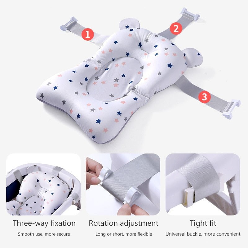 Anti-Slip Baby Bath Seat Support Foldable Mat - beunik