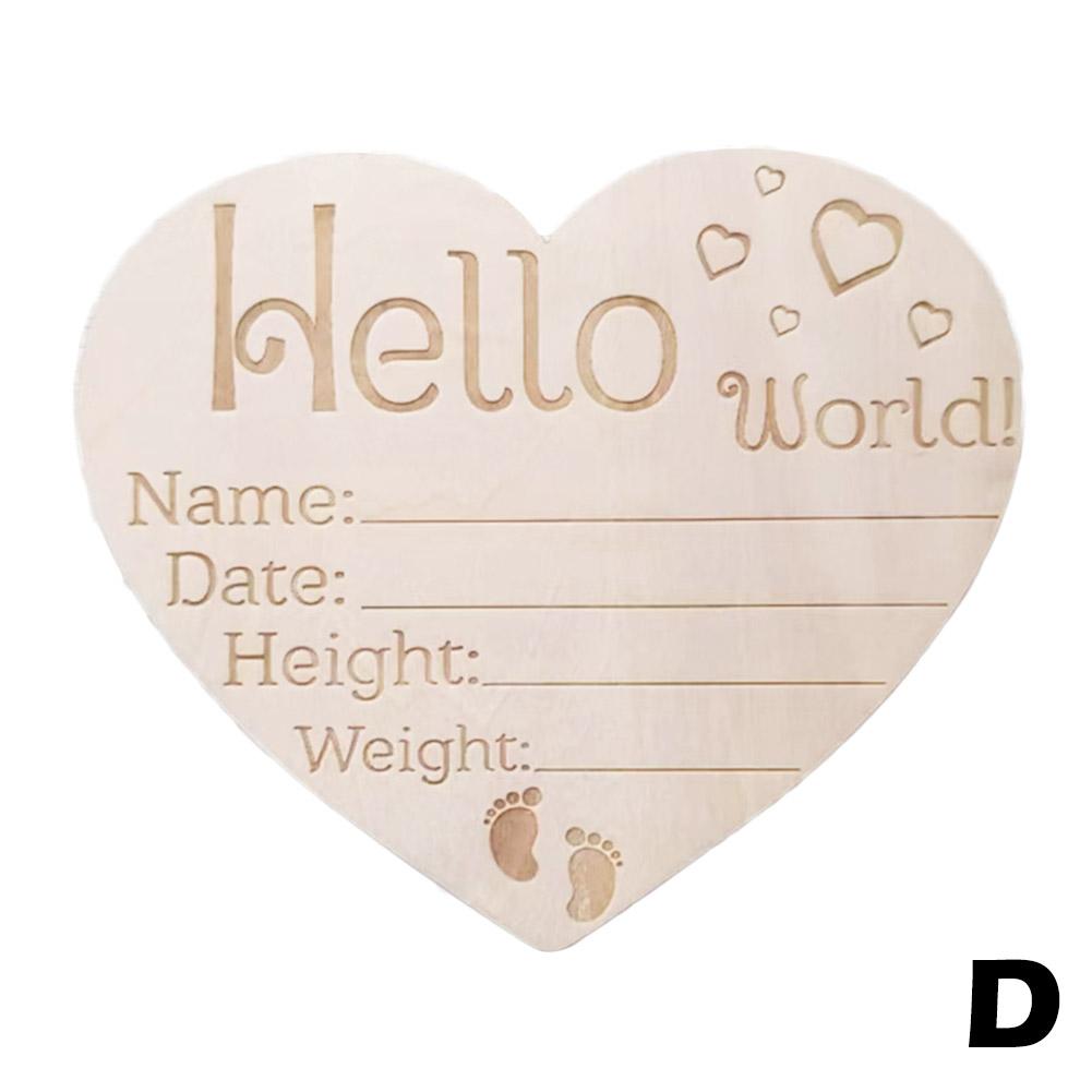 Baby Engraved Wooden Milestone Card - beunik