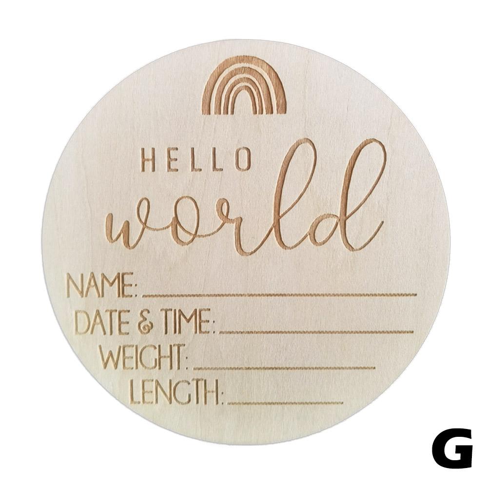 Baby Engraved Wooden Milestone Card - beunik