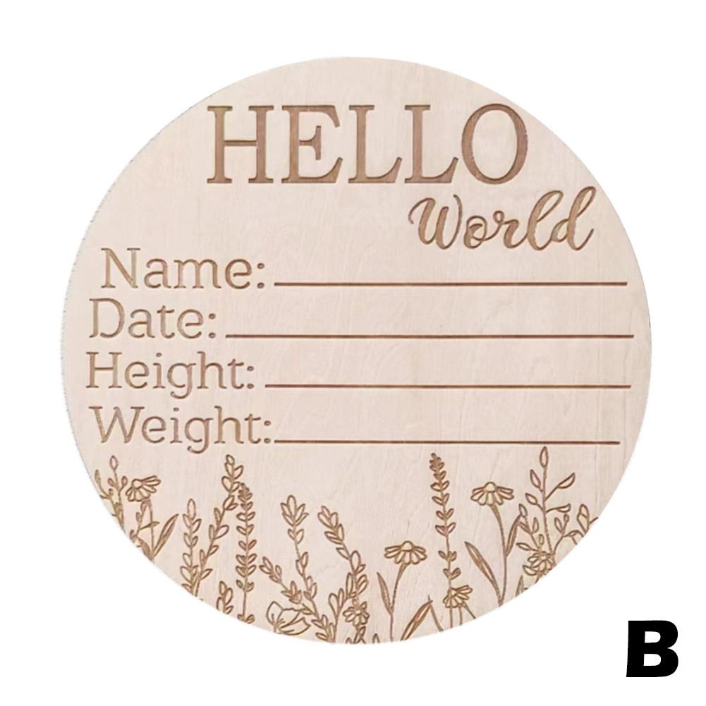 Baby Engraved Wooden Milestone Card - beunik