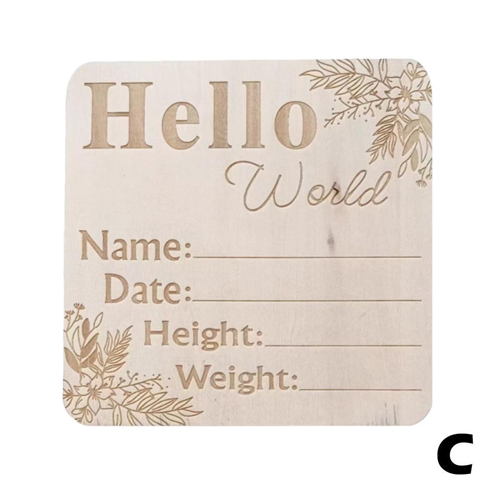 Baby Engraved Wooden Milestone Card - beunik