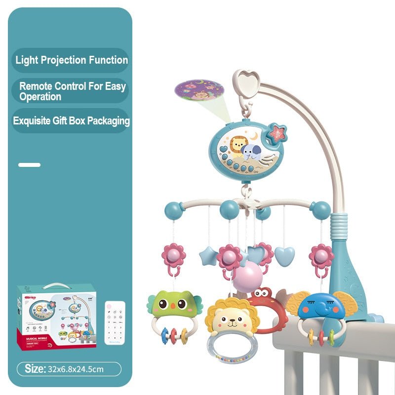 Baby Remote Control Bed Bell Rattle 360 Degree Rotating With Music - beunik