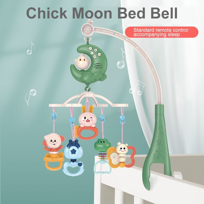 Baby Remote Control Bed Bell Rattle 360 Degree Rotating With Music - beunik