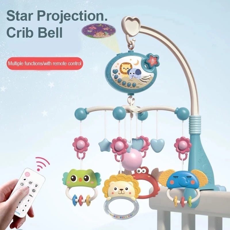 Baby Remote Control Bed Bell Rattle 360 Degree Rotating With Music - beunik