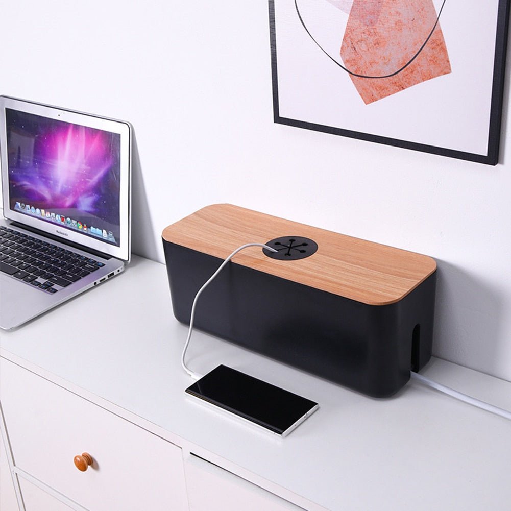 Bamboo Cable Storage Box - beunik