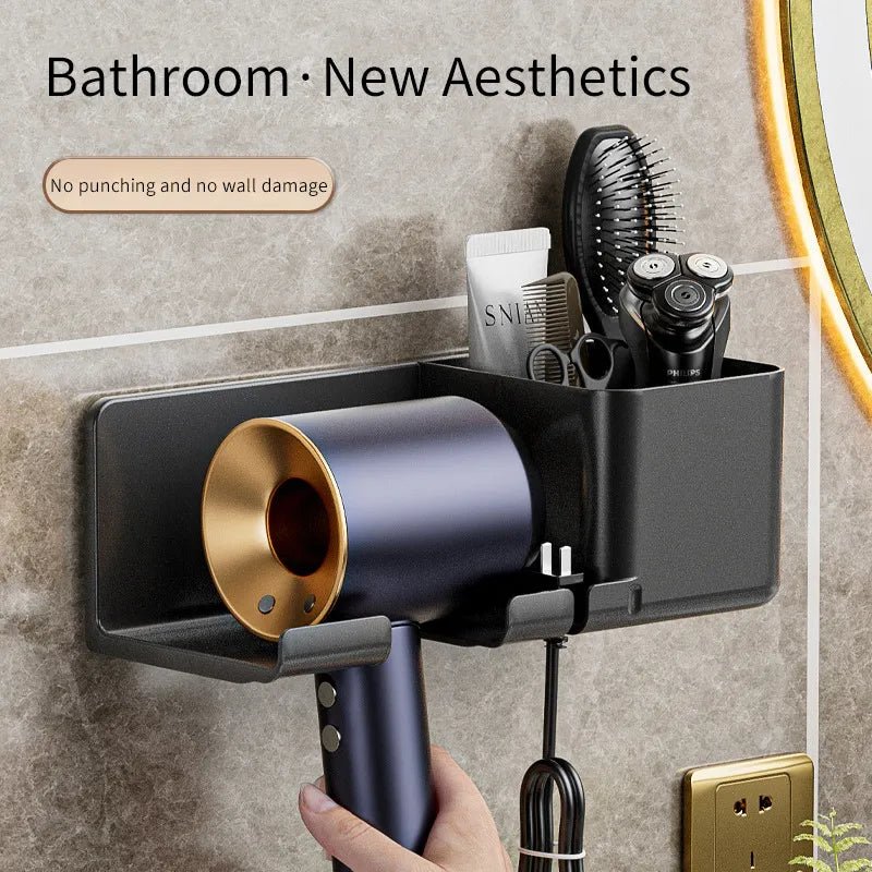 Bathroom Accessories Hair Dryer Holder Wall Mounted - beunik