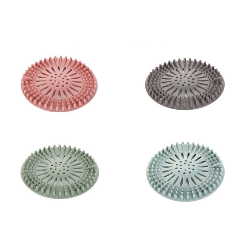 Bathroom Silicone Drain Cover Hair Strainer - beunik