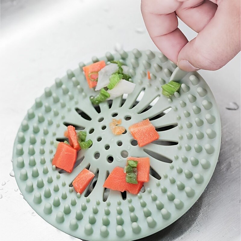 Bathroom Silicone Drain Cover Hair Strainer - beunik