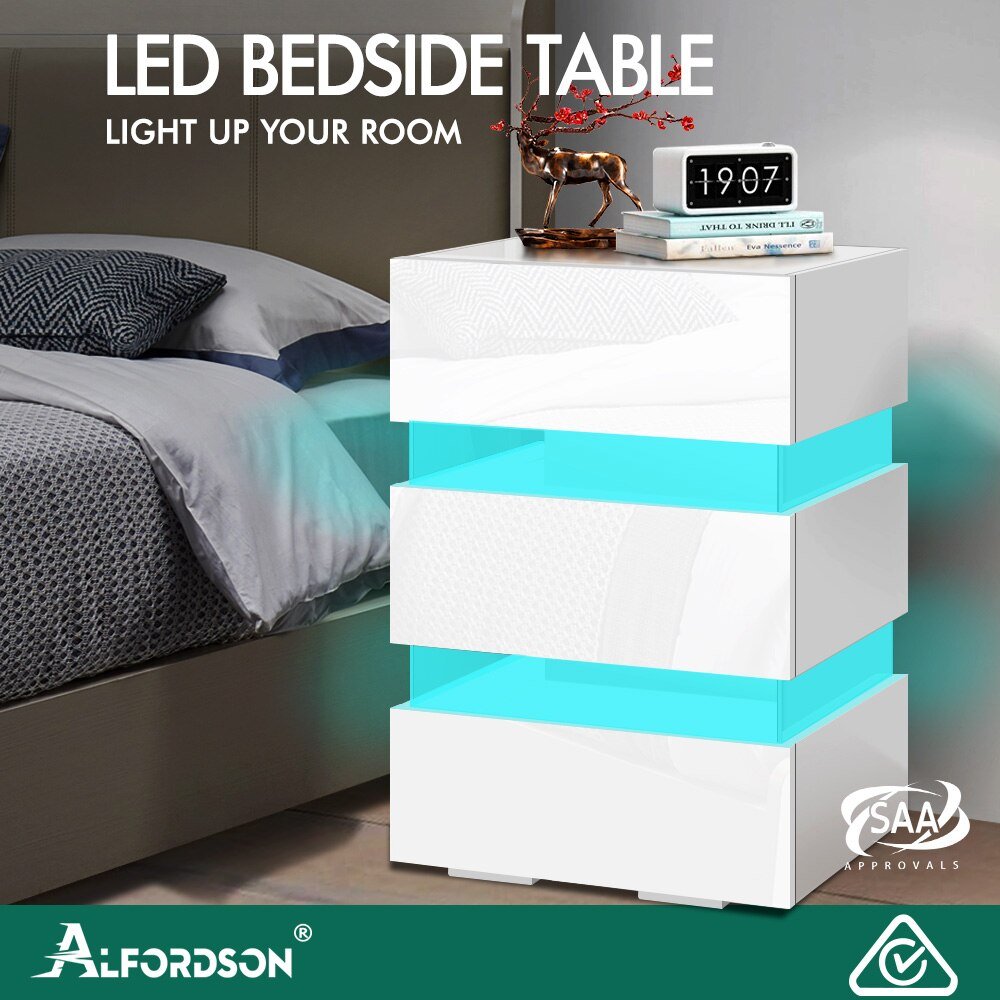 Bedside Table LED Nightstand - beunik