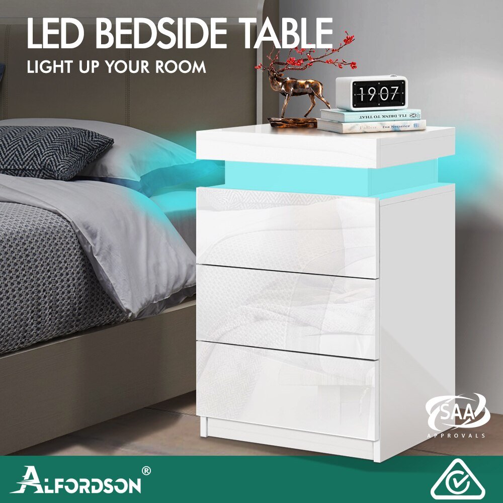 Bedside Table LED Nightstand - beunik