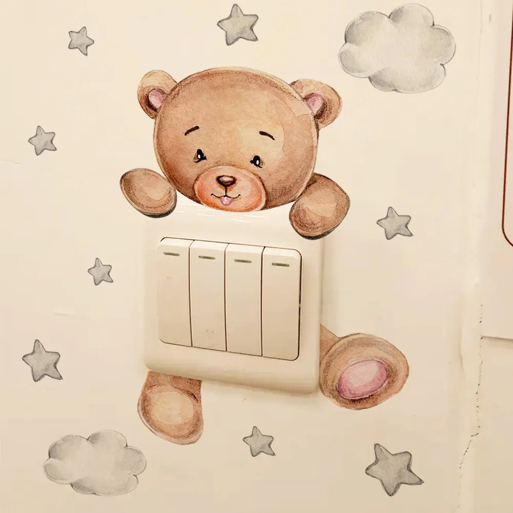 Cartoon Bear Star Switch Sticker - beunik