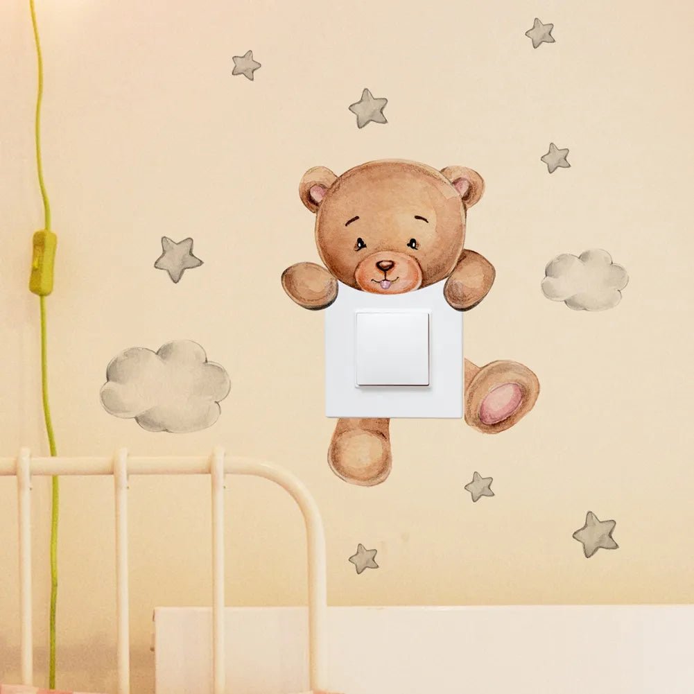 Cartoon Bear Star Switch Sticker - beunik