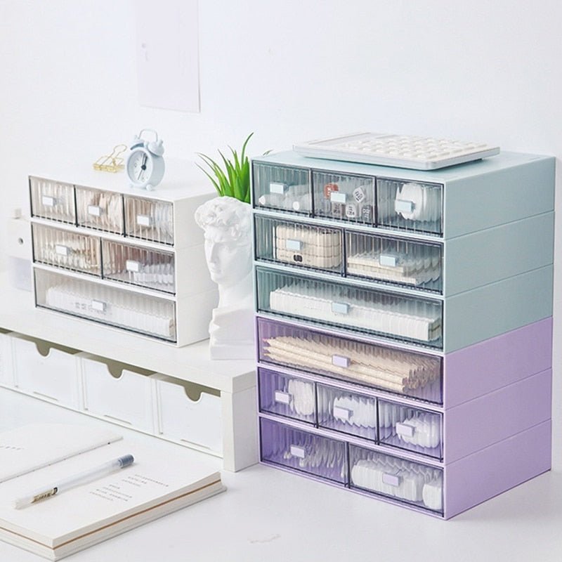 Combination Desktop Drawer Cosmetic Storage Box - beunik