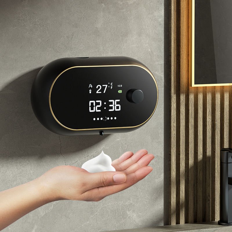 Creative Liquid Foam Soap Dispensers With Time Temperature Display - beunik