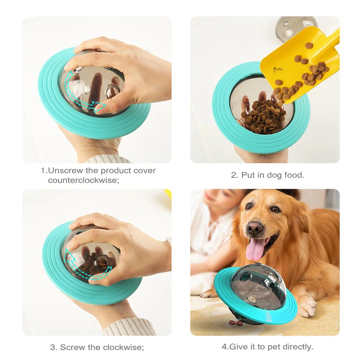 Dog Dispensing Planet Treat Toy - beunik