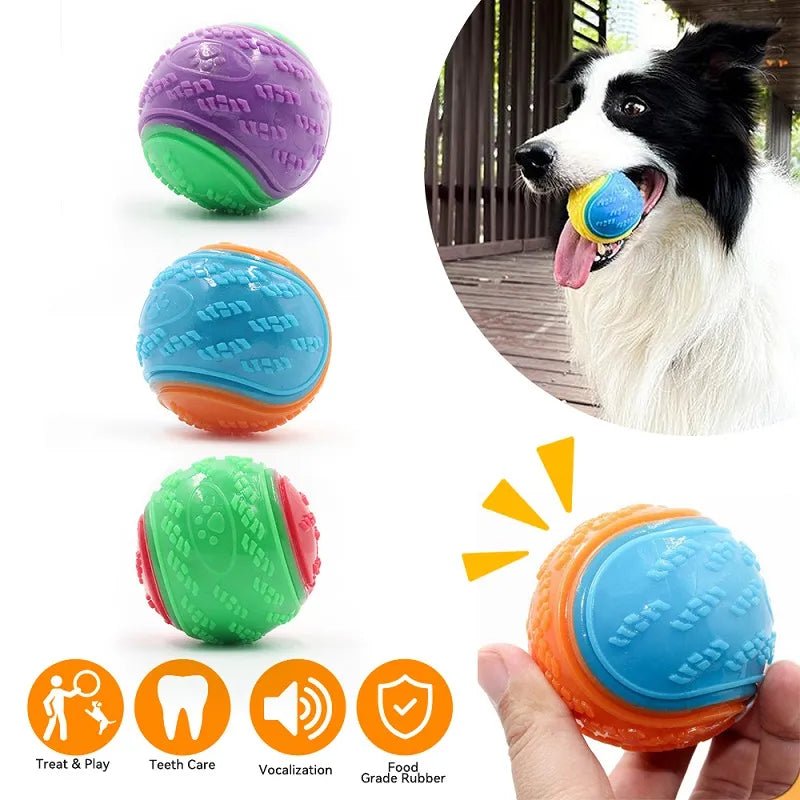 Dogs Interactive Squeaky Soft Ball Toy - beunik