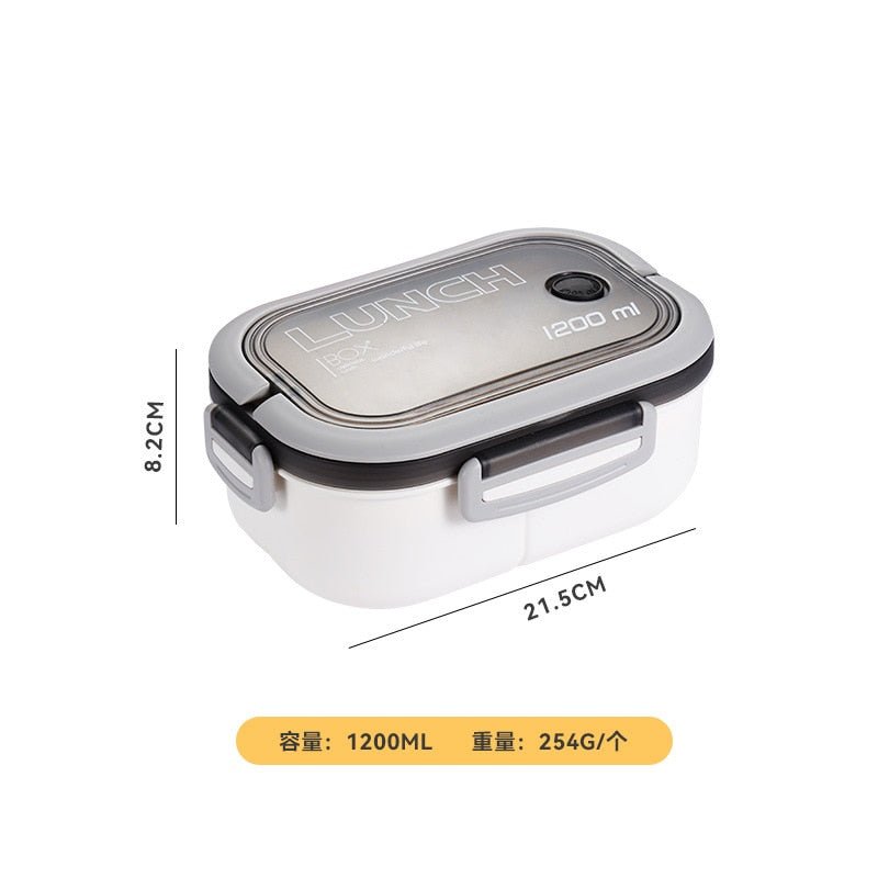 Double-layer Lunch Box Portable With Fork And Spoon - beunik