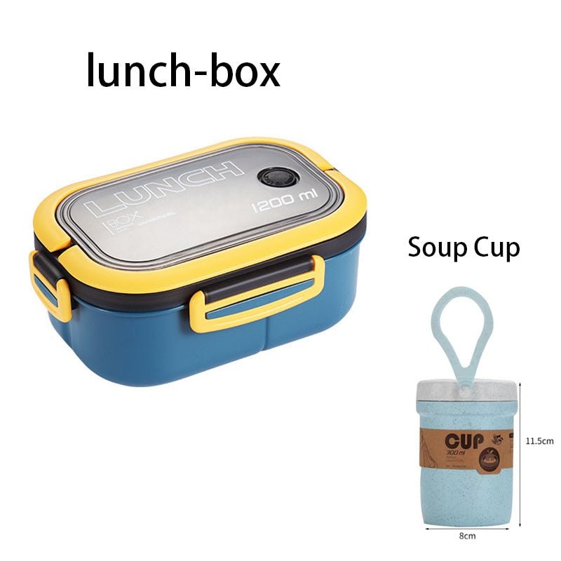 Double-layer Lunch Box Portable With Fork And Spoon - beunik