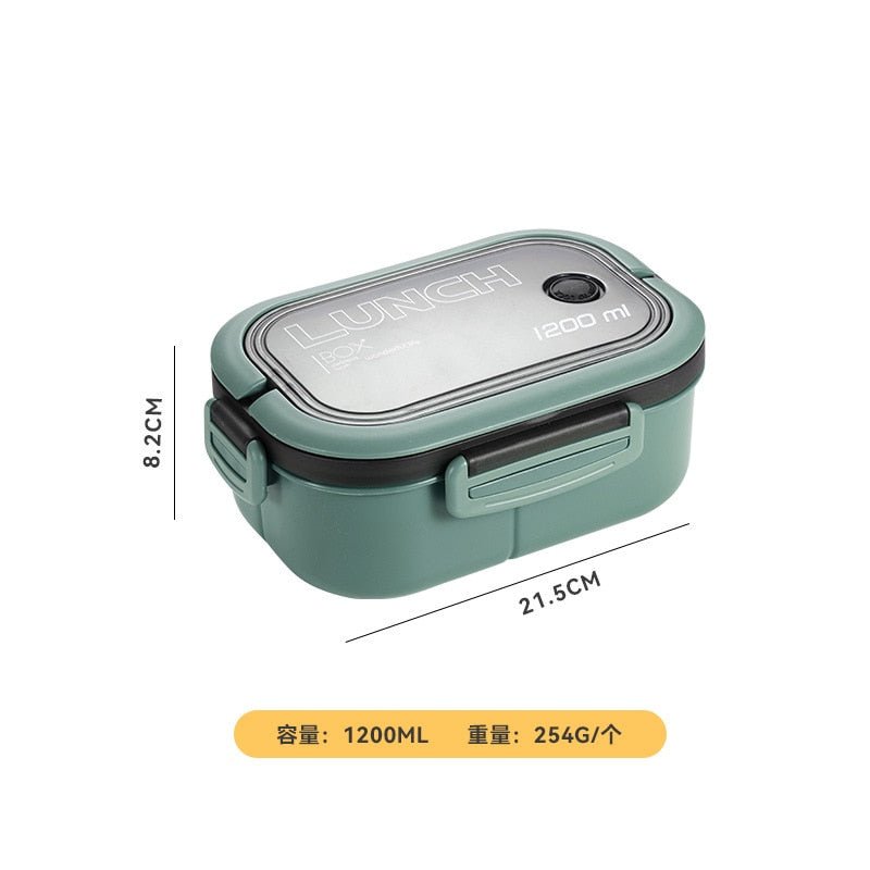 Double-layer Lunch Box Portable With Fork And Spoon - beunik