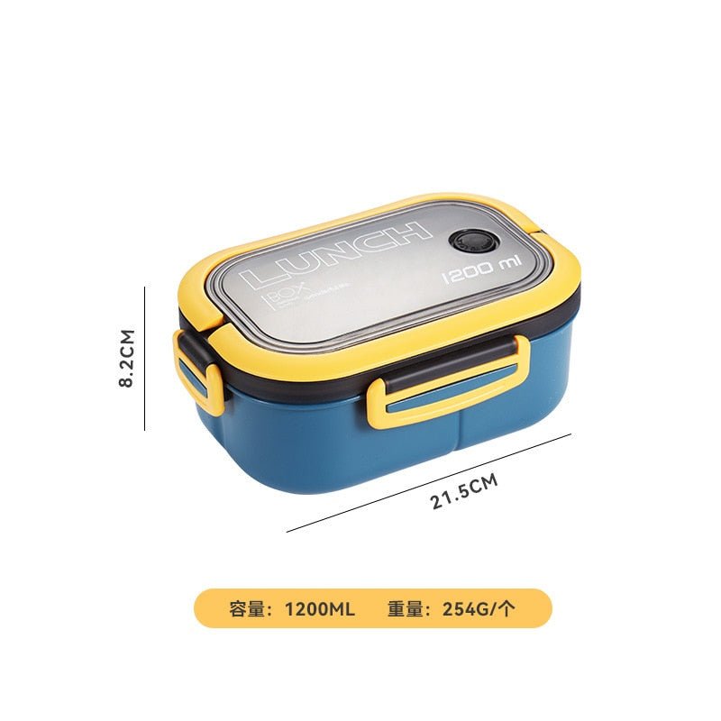 Double-layer Lunch Box Portable With Fork And Spoon - beunik