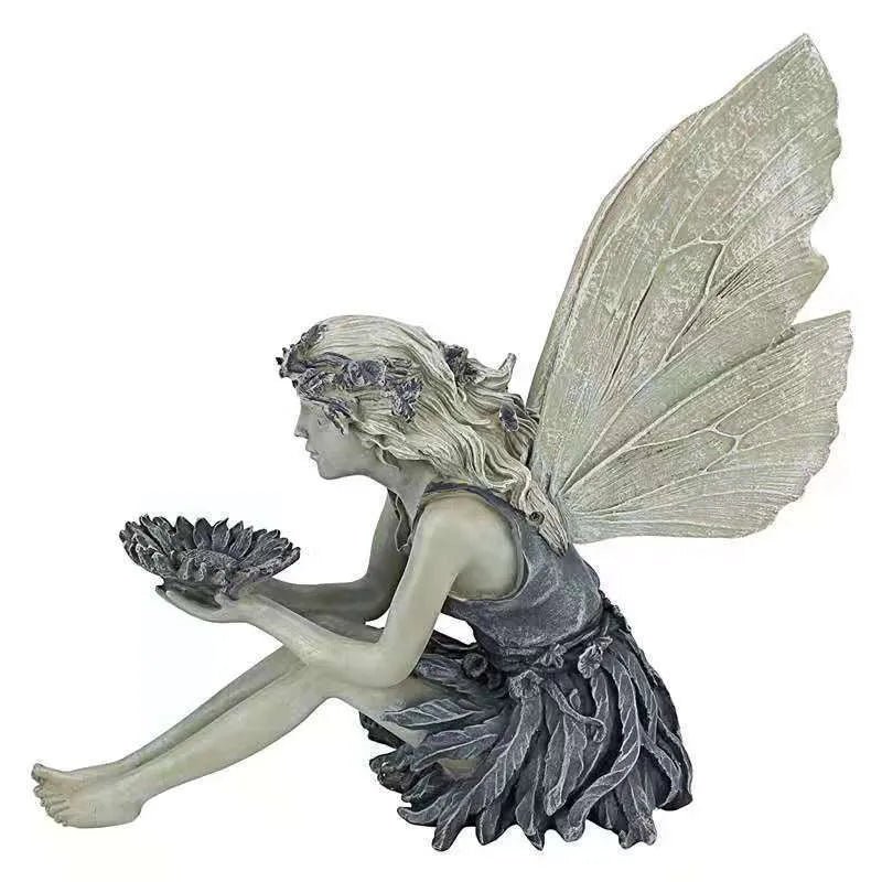Fairy Statue Resin Jewelry Garden Decoration Angel Girl - beunik