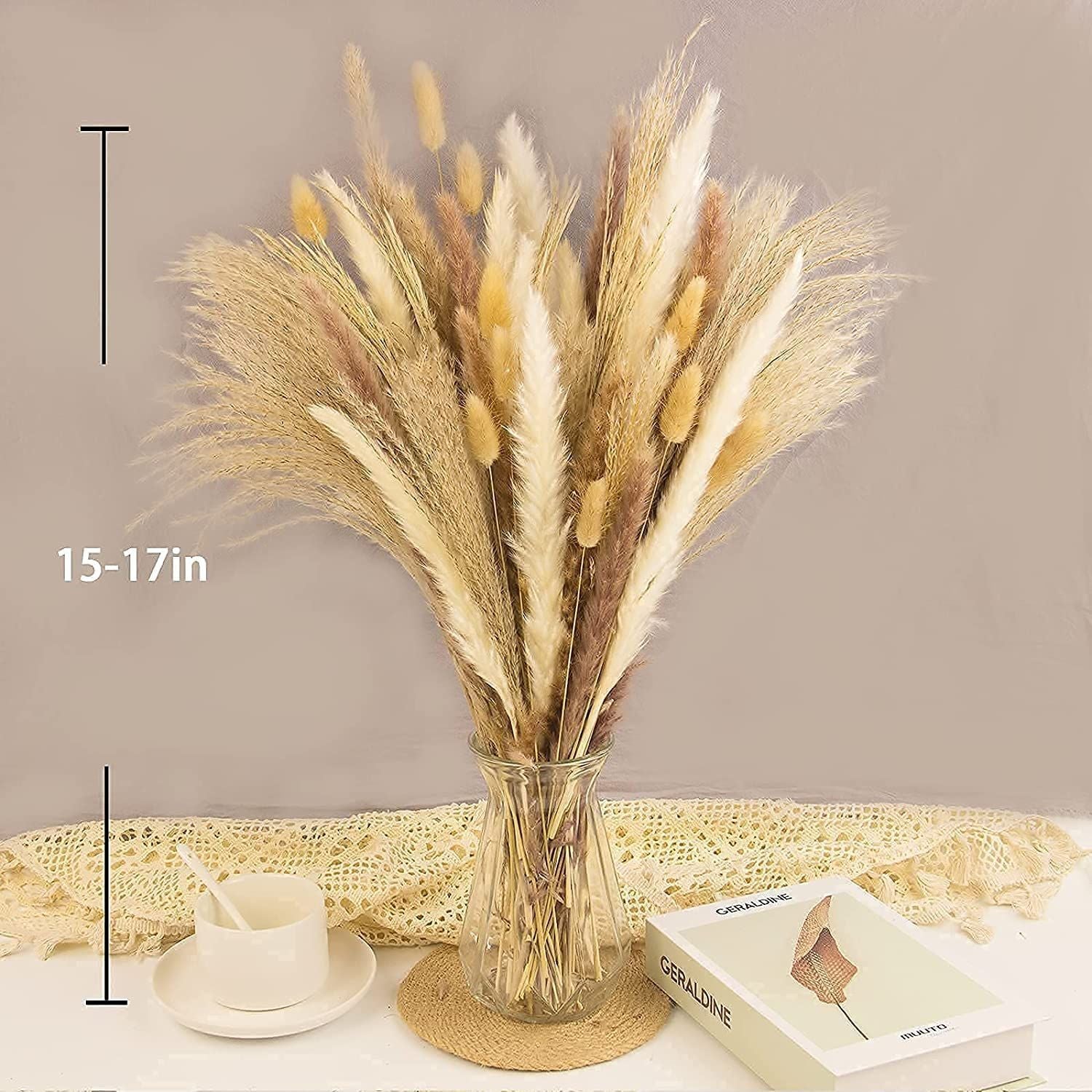 Fluffy Pampas Dried Flowers Bouquet Decorations - beunik