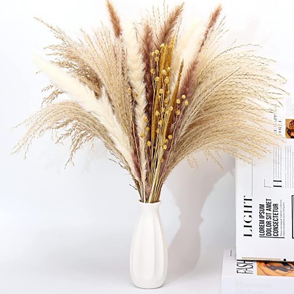 Fluffy Pampas Dried Flowers Bouquet Decorations - beunik