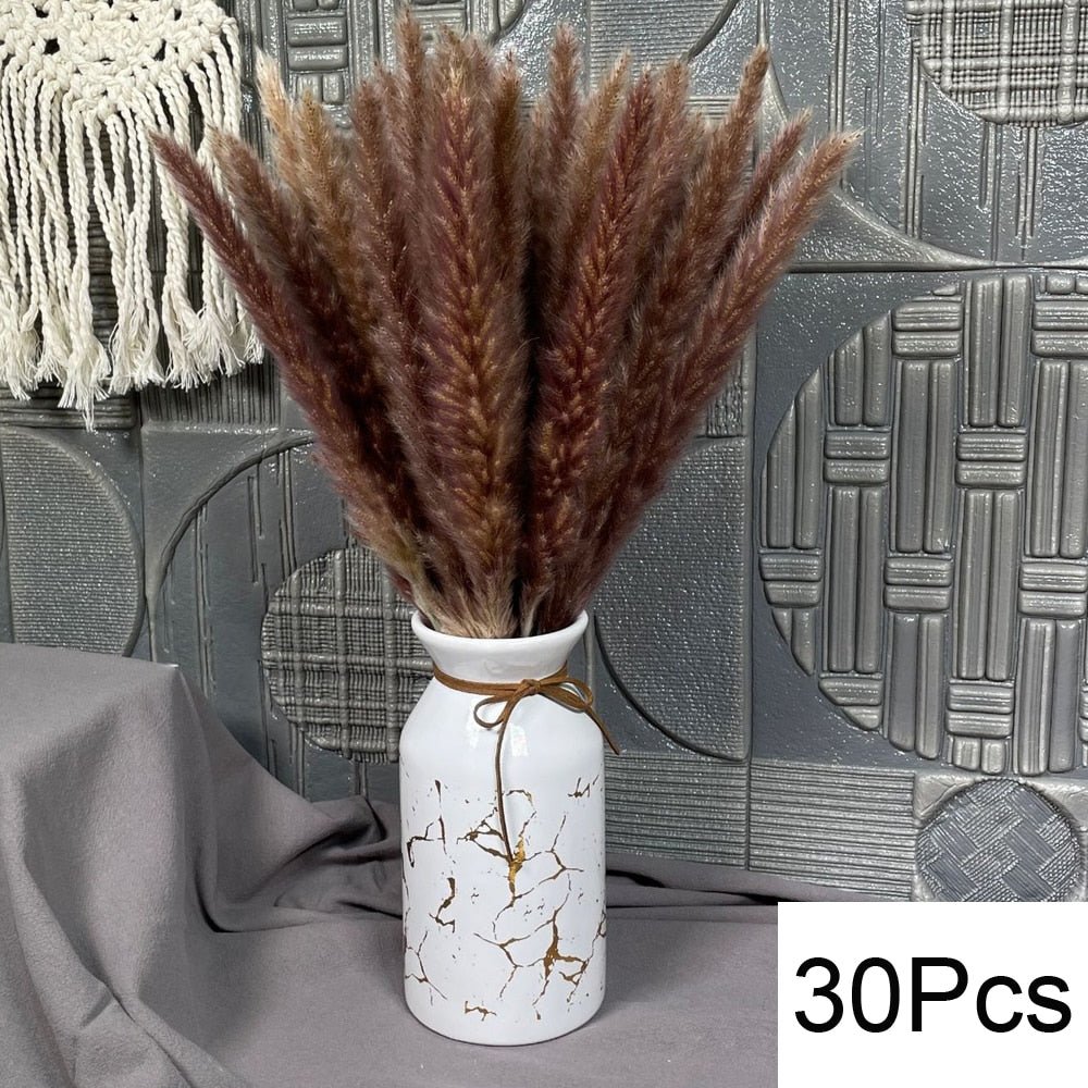 Fluffy Pampas Dried Flowers Bouquet Decorations - beunik