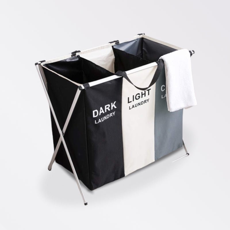 Foldable Laundry Basket Three Grid - beunik