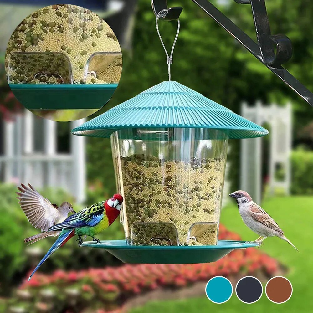 Garden Plastic Bird Feeder Hanging Peanut Nut Feeding Station - beunik