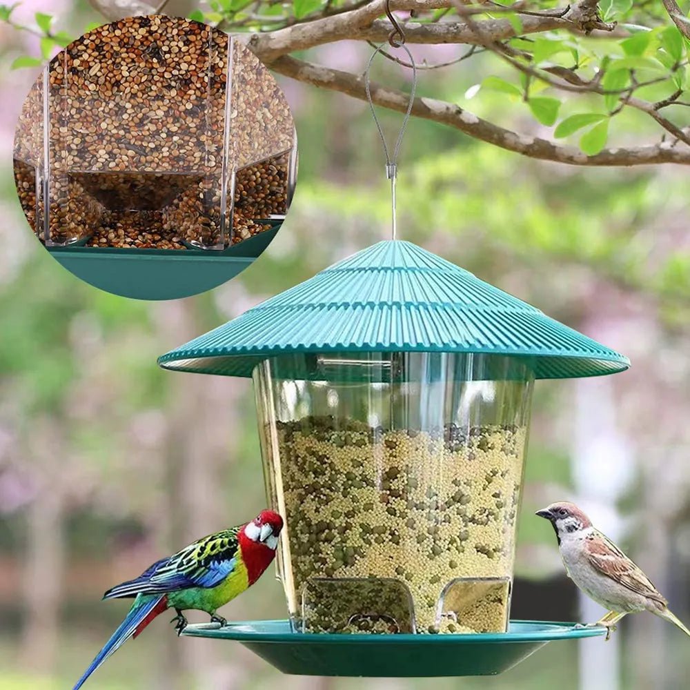 Garden Plastic Bird Feeder Hanging Peanut Nut Feeding Station - beunik