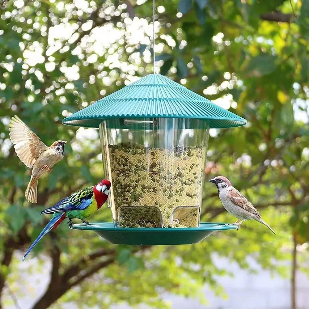 Garden Plastic Bird Feeder Hanging Peanut Nut Feeding Station - beunik